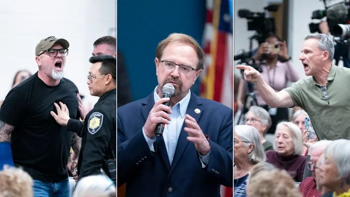 North Carolina Rep. Chuck Edwards was asked a barrage of scathing questions about policies rolled out under Donald Trump’s administration.