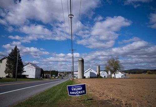 The district around Lancaster had backed President Donald Trump by 15 percentage points in November.