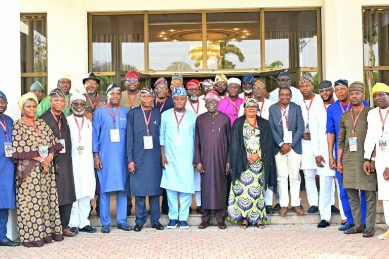 President Bola Tinubu is currently meeting with members of the Lagos state house of assembly at the presidential villa
