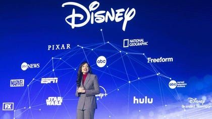 Disney executive Erin Teague speaks at the company’s Global Tech & Data Showcase, held during CES&nbsp;2026.