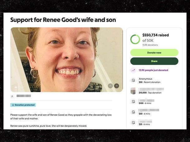 GoFundMe campaign launched for the family of Renee Nicole Good, the woman shot and killed by a U.S. Immigration and Customs Enforcement officer in Minneapolis on Wednesday, January 7, has raised more than $550,000 within 24 hours of her&nbsp;death
