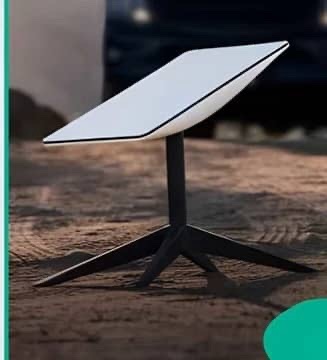 Starlink satellite internet dish newer compact&nbsp;design.