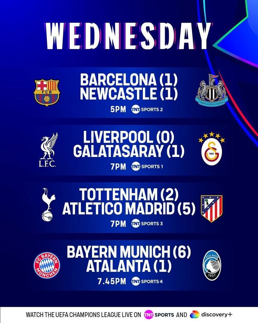 All three English teams face a big challenge in an action-packed night of Champions League&nbsp;football