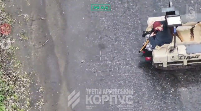 Robot with note saying ‘Grandma, hop on!’ sent to save elderly woman from Russian&nbsp;forces.