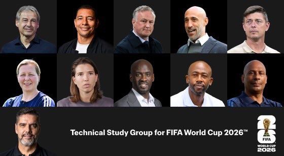 FIFA names Technical Study Group for FIFA World Cup 2026.