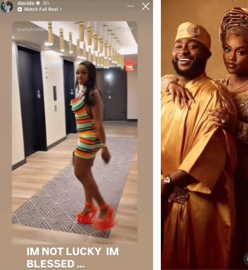 I’m not lucky, I’m blessed – Singer Davido over about his wife,&nbsp;Chioma