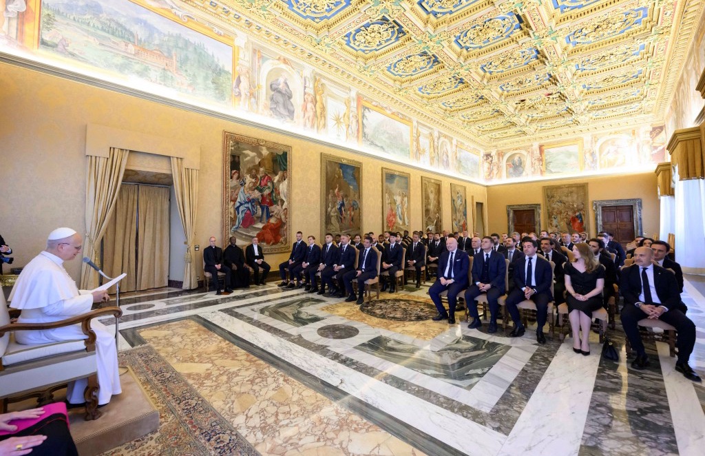 Pope Leo meets Serie A champions Inter Milan at the&nbsp;Vatican.