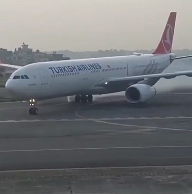 Passenger plane with 288 on board catches fire after&nbsp;landing.