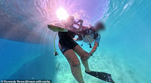US tourist ‘exposes’ scuba diving instructor who she filmed ‘touching her inappropriately’ while underwater in&nbsp;Egypt.