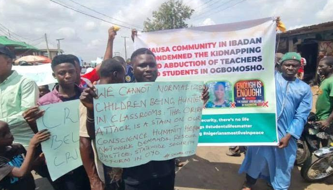 Hausa community in Ibadan stage protest over ethnic-profiling.